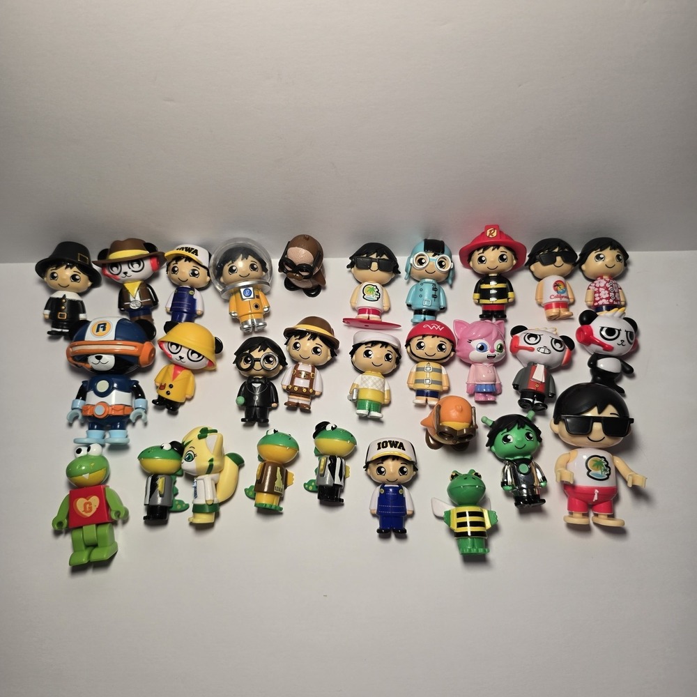 Huge Lot 29 Ryan's World Figures Toy Animals People Mini Small Collection
